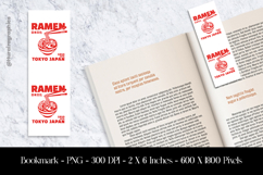 Ramen Tokyo Japan Bookmark Sublimation Design PNG Product Image 1
