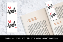 Selflove Butterflies Bookmark Sublimation Design PNG Product Image 1