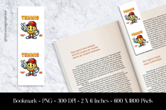 Tennis Healthy Life Bookmark Sublimation Design PNG Product Image 1