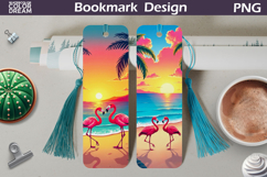 Beach Bookmark | Flamingo Bookmark Printable Product Image 1