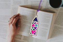 3d layered decorative bookmark SVG-cut file for book lover