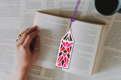 3d layered decorative bookmark SVG-cut file for book lover