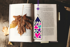 3d layered decorative bookmark SVG-cut file for book lover
