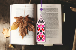 3d layered decorative bookmark SVG-cut file for book lover