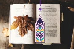 3d layered decorative bookmark SVG-cut file for book lover