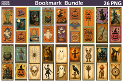 Halloween Postage Stamp Bookmarks Bundle | Junk Journal Product Image 1