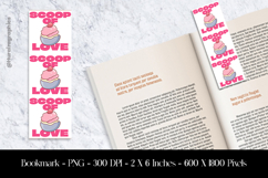 Scoop Of Love Bookmark Sublimation Design PNG Product Image 1