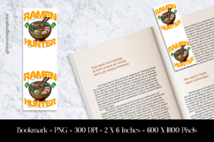 Ramen Hunter Bookmark Sublimation Design PNG Product Image 1