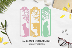 BUNDLE cat bookmark paper cut/ BUNDLE Cat Bookmark Product Image 3