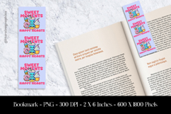 Sweet Moments Happy Hearts Bookmark Sublimation Design PNG Product Image 1
