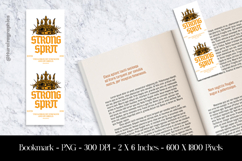 Strong Sprit Bookmark Sublimation Design PNG Product Image 1