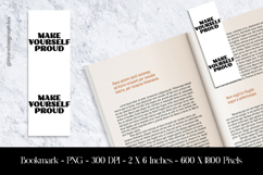Make yourself Proud Bookmark Sublimation Design PNG Product Image 1
