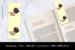 Floral Force Bookmark Sublimation Design PNG Product Image 1
