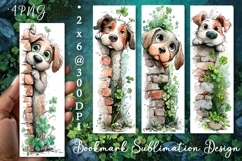 Dog. St Patrick's Day Bookmark, animal Sublimation Design Product Image 1