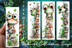 Frog. St Patrick's Day Bookmark, animal Sublimation Design Product Image 1