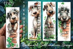 Dog. St Patrick's Day Bookmark, animal Sublimation Design Product Image 1