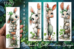 Bunny. St Patrick's Day Bookmark, animal Sublimation Design Product Image 1