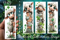 Lamb. St Patrick's Day Bookmark, animal Sublimation Design Product Image 1