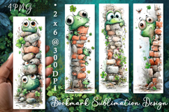 Frog. St Patrick's Day Bookmark, animal Sublimation Design Product Image 1