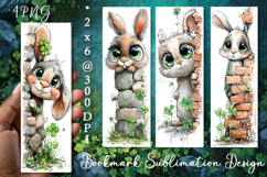 Bunny. St Patrick's Day Bookmark, animal Sublimation Design Product Image 1