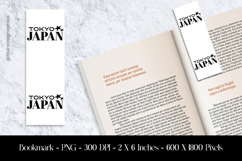 Tokyo Japan Bookmark Sublimation Design PNG Product Image 1
