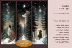 Golden Winter Forest Digital Craft Set Product Image 6