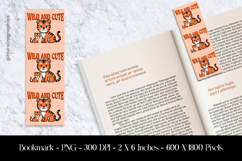 Wild And Cute Bookmark Sublimation Design PNG Product Image 1