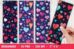 Heart seamless pattern bookmark sublimation | valentine day Product Image 1
