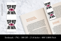 Step Into The Truth Bookmark Sublimation Design PNG Product Image 1