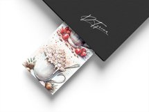 Vintage Christmas bookmark design - Watercolor Bookmark PNG Product Image 2