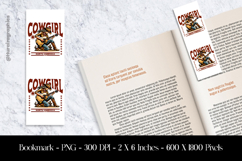 Cowgirl North America Bookmark Sublimation Design PNG Product Image 1
