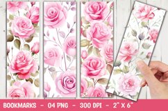 Watercolor flower sublimation| valentine day bookmark Product Image 1