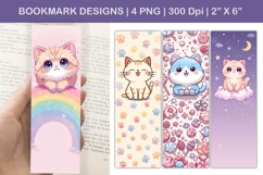 Funny Cat Bookmarks, Funny Cartoon Cat Bookmarks Product Image 1