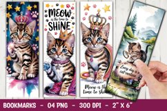 Sarcastic cat bookmark sublimation | Funny Animal bookmark Product Image 1