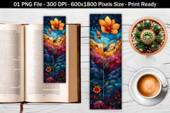 Whimsical jasmine flower art bookmark | Bookmark Sublimation Product Image 1