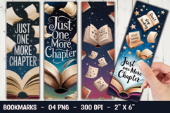 Just one more chapter bookmark sublimation Books pattern Product Image 1