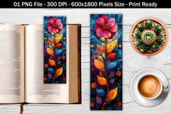 Whimsical jasmine flower art bookmark | Bookmark Sublimation Product Image 1
