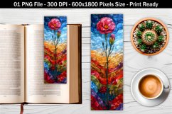Whimsical art carnation flower bookmark | Bookmark Design Product Image 1