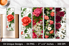 Rose Flower &amp; Jasmine Flower Bookmark Product Image 1