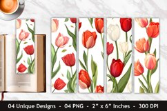 Tulip Flowers Bookmark | Bookmark Sublimation Product Image 1