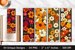 70s Retro Flower Bookmark | Bookmark Sublimation Product Image 1