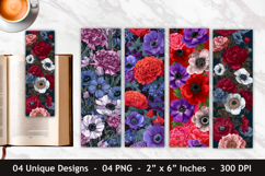 Carnation Flower &amp; Anemone Flower Bookmark Product Image 1