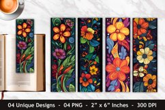 Psychedelic Flower Bookmark | Bookmark Sublimation Product Image 1