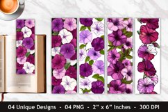 Petunias Flower Bookmark | Bookmark Sublimation Product Image 1