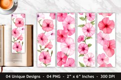 Watercolor Pink Petunia Flower Bookmark | Bookmark Designs Product Image 1
