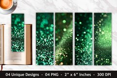 Green Glitter Bookmark | Bookmark Sublimation Product Image 1
