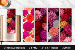 Carnation Flower &amp; Dahlia Flower Bookmark Product Image 1