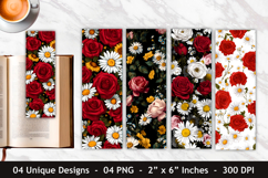 Rose Flower &amp; Daisy Flower Bookmark Product Image 1