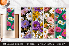 Daisy Flower &amp; Zinnia Flower Bookmark Product Image 1