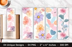 Pastel Flowers Bookmark | Bookmark Sublimation Product Image 1